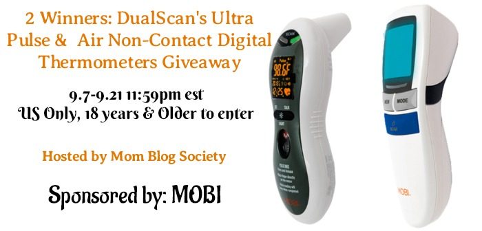 2名获奖者:DualScan的超脉冲和空气非接触式数字温度计赠品